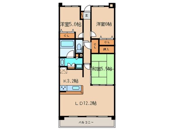 プラネソシエ御影山手の物件間取画像